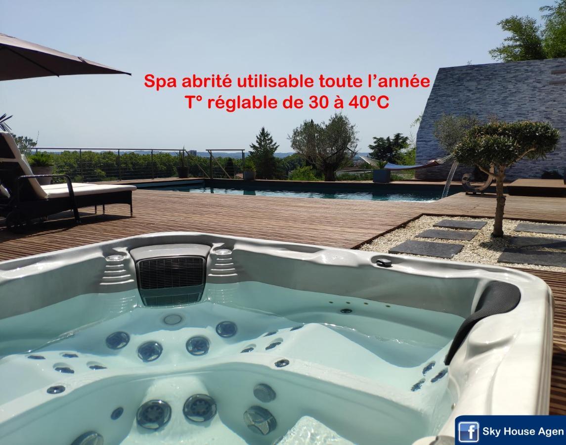 Piscine Chauffee Et Spa Jacuzzi Privatif Terrasse Sans Vis A Vis ,,,Sky House Agen,,, Luaran gambar