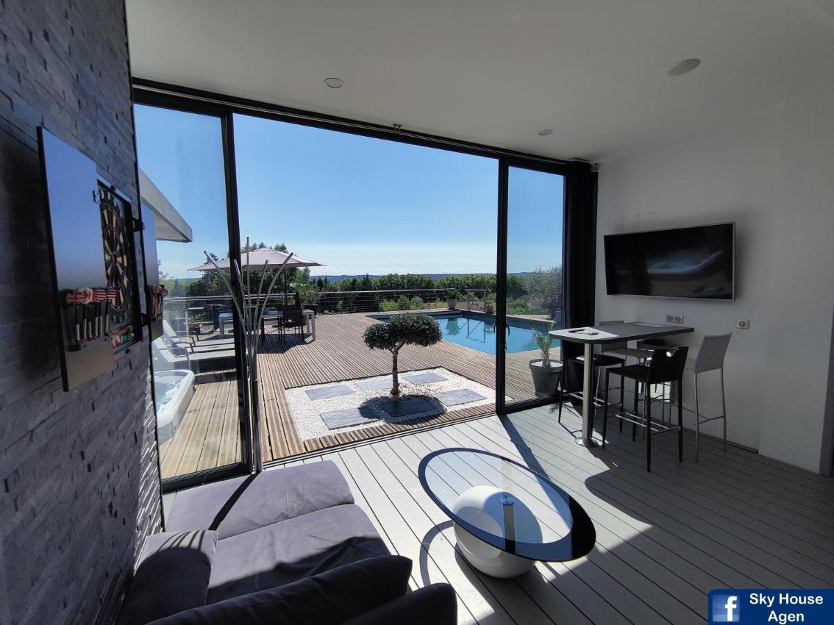 Piscine Chauffee Et Spa Jacuzzi Privatif Terrasse Sans Vis A Vis ,,,Sky House Agen,,, Luaran gambar